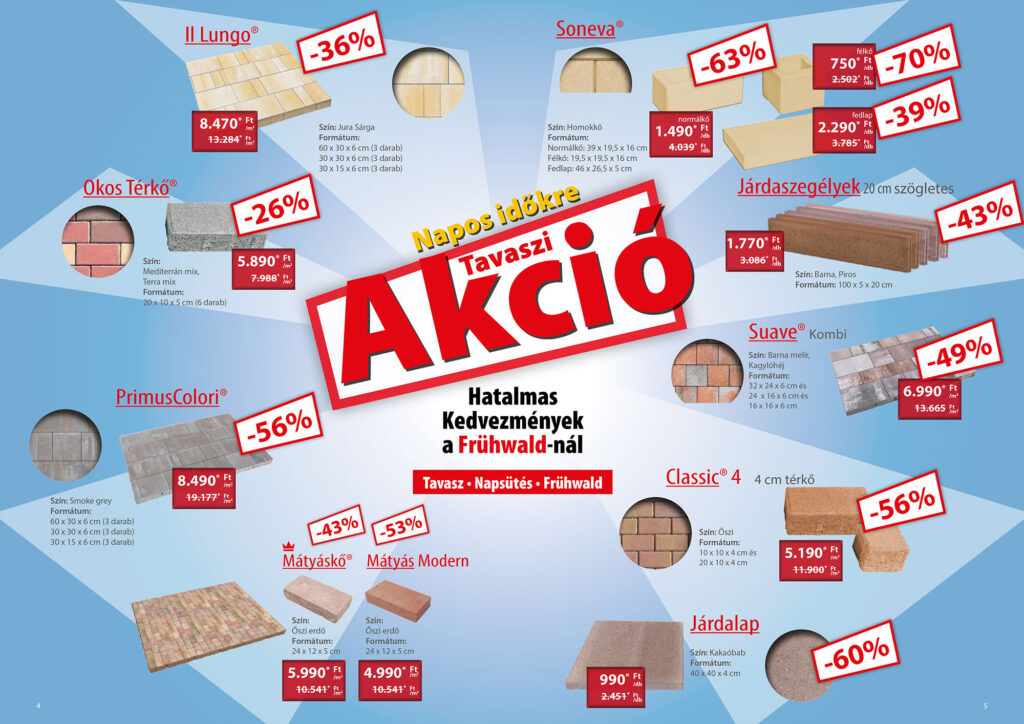 térkő akció 2026 frühwald akciós térkövek és kerti burkolatok kedvezménnyel