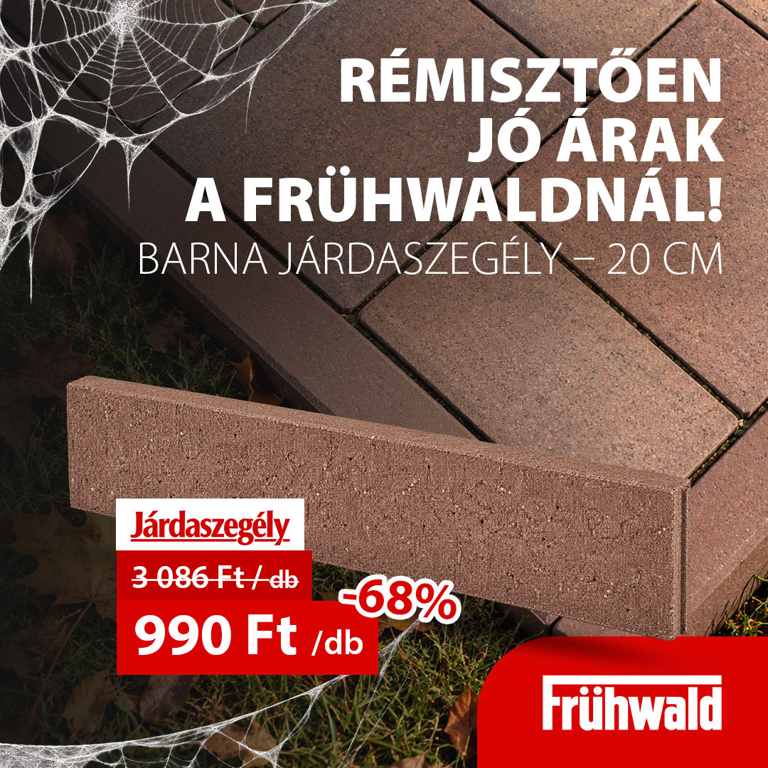 Barna járdaszegély – 20 cm Halloween-akciós grafika