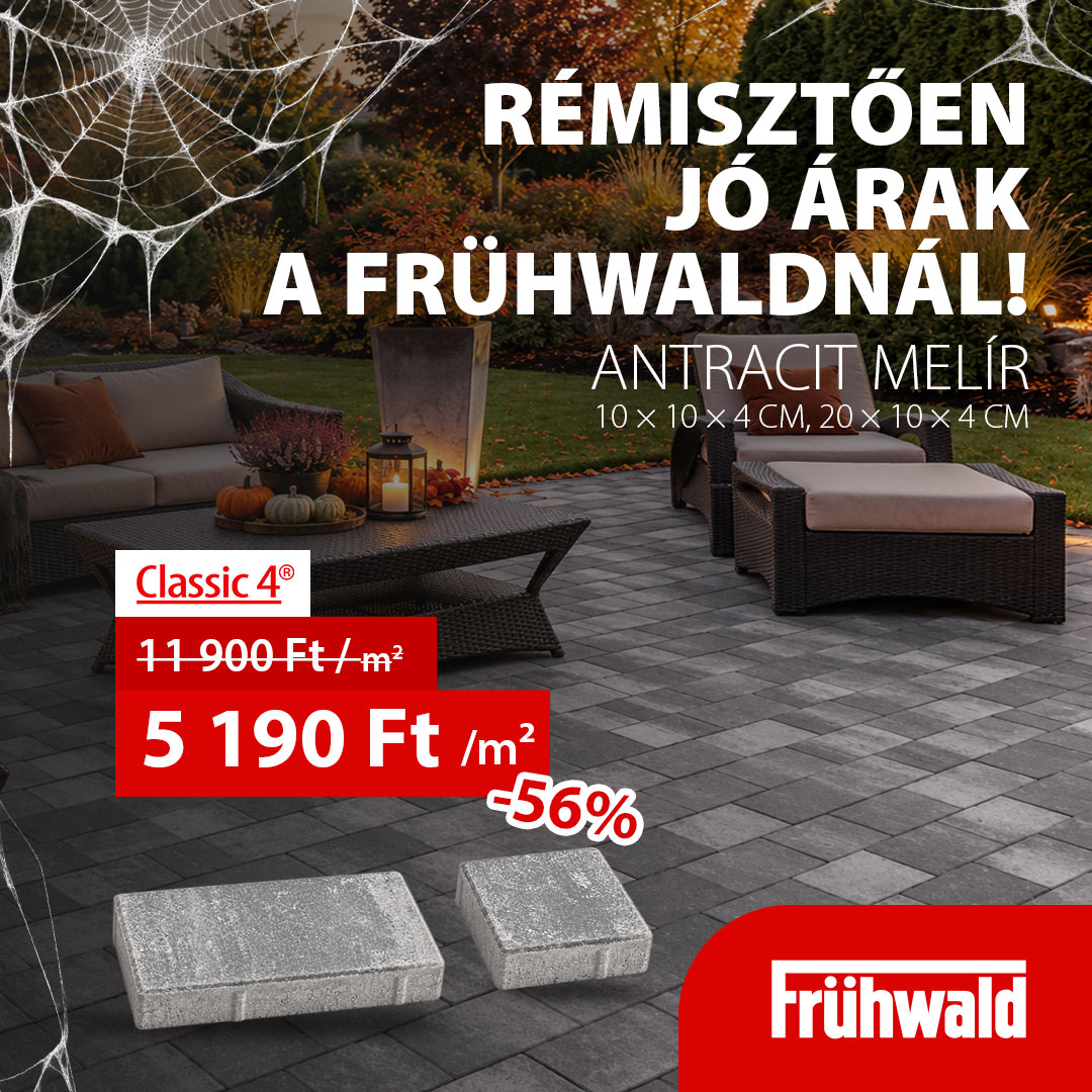 Classic 4 – Antracit melír térkő Halloween-akciós grafika
